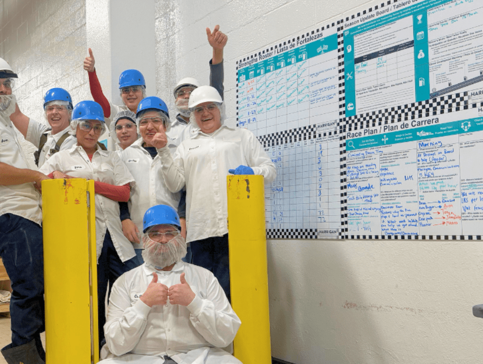 Harrigan Sanitation Solutions Pit Crew smiling for a photo. Built for Speed and Reliability: Harrigan’s Pit Crew Model for Sanitation